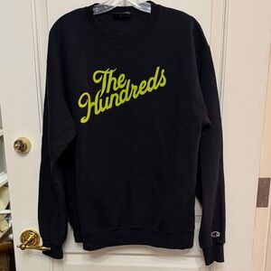 The Hundreds Black Crewneck Sweater with Yellow Logo